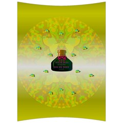 Birds And Sunshine With A Big Bottle Peace And Love Back Support Cushion by pepitasart