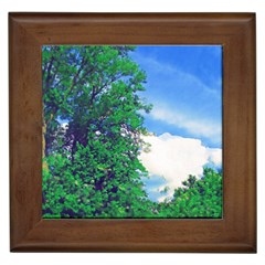 Drawing Of A Summer Day Framed Tile by Fractalsandkaleidoscopes