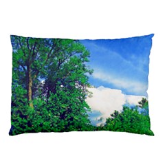 Drawing Of A Summer Day Pillow Case by Fractalsandkaleidoscopes