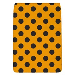 Polka Dots Black On Honey Orange Removable Flap Cover (S)