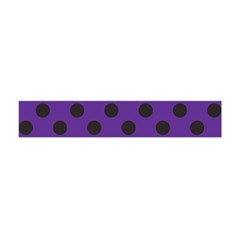 Polka Dots Black On Imperial Purple Flano Scarf (mini)