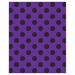 Polka Dots Black On Imperial Purple Drawstring Bag (small) by FashionBoulevard