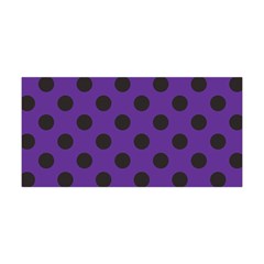 Polka Dots Black On Imperial Purple Yoga Headband by FashionBoulevard