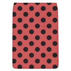 Polka Dots Black On Indian Red Removable Flap Cover (s) by FashionBoulevard