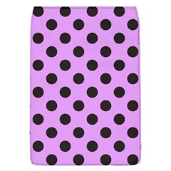 Polka Dots Black On Lavender Purple Removable Flap Cover (l) by FashionBoulevard