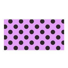 Polka Dots Black On Lavender Purple Satin Wrap by FashionBoulevard