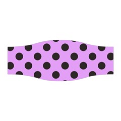 Polka Dots Black On Lavender Purple Stretchable Headband by FashionBoulevard