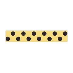 Polka Dots Black On Mellow Yellow Flano Scarf (mini)