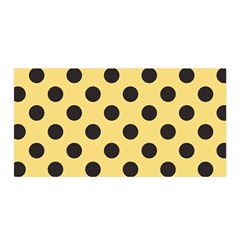 Polka Dots Black On Mellow Yellow Satin Wrap by FashionBoulevard