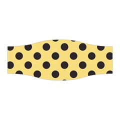 Polka Dots Black On Mellow Yellow Stretchable Headband by FashionBoulevard