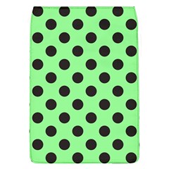 Polka Dots Black On Mint Green Removable Flap Cover (l) by FashionBoulevard