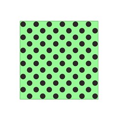 Polka Dots Black On Mint Green Satin Bandana Scarf by FashionBoulevard