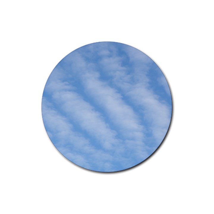 Wavy Cloudspa110232 Rubber Round Coaster (4 pack) 