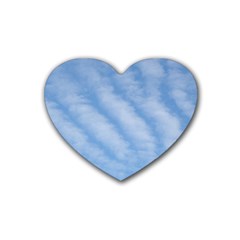 Wavy Cloudspa110232 Rubber Coaster (heart)  by GiftsbyNature