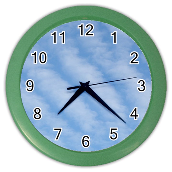 Wavy Cloudspa110232 Color Wall Clock