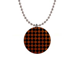 Block Fiesta   Burnt Orange Black 1  Button Necklace by FashionBoulevard