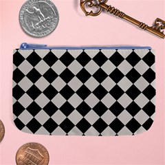 Block Fiesta Black And Abalone Grey Large Coin Purse by FashionBoulevard