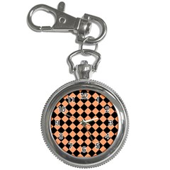 Block Fiesta Black And Cantaloupe Orange Key Chain Watches by FashionBoulevard