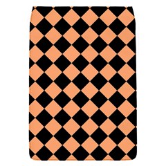 Block Fiesta Black And Cantaloupe Orange Removable Flap Cover (s) by FashionBoulevard