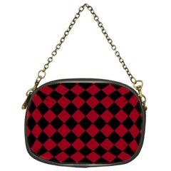 Block Fiesta Black And Carmine Red  Chain Purse (one Side) by FashionBoulevard