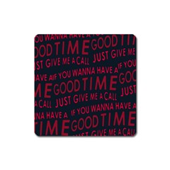 Motivational Phrase Motif Typographic Collage Pattern Square Magnet