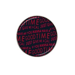 Motivational Phrase Motif Typographic Collage Pattern Hat Clip Ball Marker (4 Pack) by dflcprintsclothing