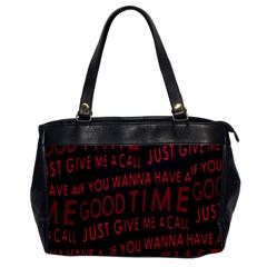 Motivational Phrase Motif Typographic Collage Pattern Oversize Office Handbag by dflcprintsclothing