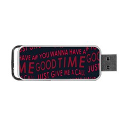 Motivational Phrase Motif Typographic Collage Pattern Portable Usb Flash (two Sides) by dflcprintsclothing