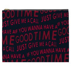 Motivational Phrase Motif Typographic Collage Pattern Cosmetic Bag (xxxl) by dflcprintsclothing