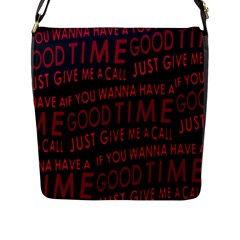 Motivational Phrase Motif Typographic Collage Pattern Flap Closure Messenger Bag (l) by dflcprintsclothing