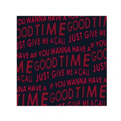 Motivational Phrase Motif Typographic Collage Pattern Small Satin Scarf (square)