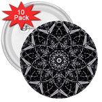 Black And White Pattern 3  Buttons (10 pack)  Front