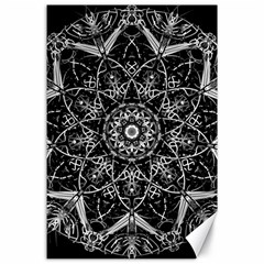 Black And White Pattern Canvas 24  X 36  by Sobalvarro