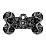 Black And White Pattern Dog Tag Bone (One Side) Front