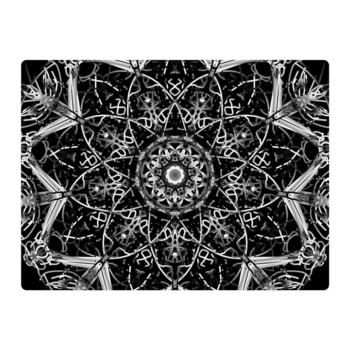 Black And White Pattern Double Sided Flano Blanket (Mini) 