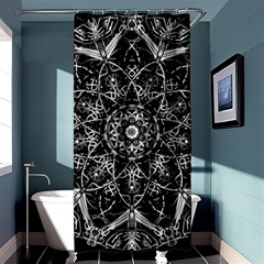 Black And White Pattern Shower Curtain 36  X 72  (stall)  by Sobalvarro