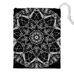 Black And White Pattern Drawstring Pouch (5XL) Front