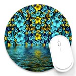 Flower Island And A Horizon Round Mousepads Front