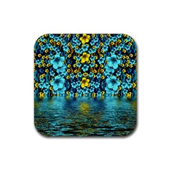 Flower Island And A Horizon Rubber Coaster (square)  by pepitasart