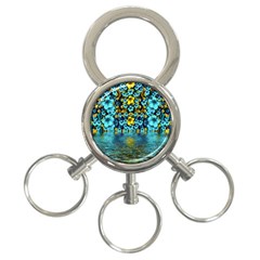 Flower Island And A Horizon 3-ring Key Chain by pepitasart