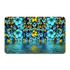 Flower Island And A Horizon Magnet (rectangular) by pepitasart