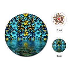 Flower Island And A Horizon Playing Cards Single Design (round) by pepitasart