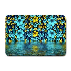 Flower Island And A Horizon Small Doormat  by pepitasart