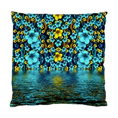 Flower Island And A Horizon Standard Cushion Case (two Sides) by pepitasart