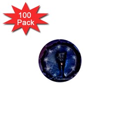 Awesome Wolf In The Gate 1  Mini Buttons (100 Pack)  by FantasyWorld7