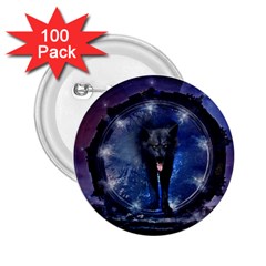 Awesome Wolf In The Gate 2 25  Buttons (100 Pack)  by FantasyWorld7