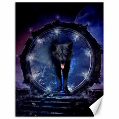 Awesome Wolf In The Gate Canvas 12  X 16  by FantasyWorld7