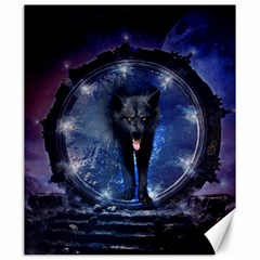 Awesome Wolf In The Gate Canvas 20  X 24  by FantasyWorld7