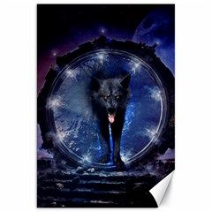 Awesome Wolf In The Gate Canvas 20  X 30  by FantasyWorld7