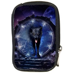 Awesome Wolf In The Gate Compact Camera Leather Case by FantasyWorld7